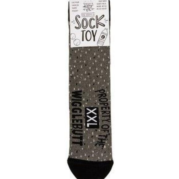 NWT 🌟Host Pick🌟 Gray 'Property of' Stuffable Sock Dog Toy - Picture 1 of 3